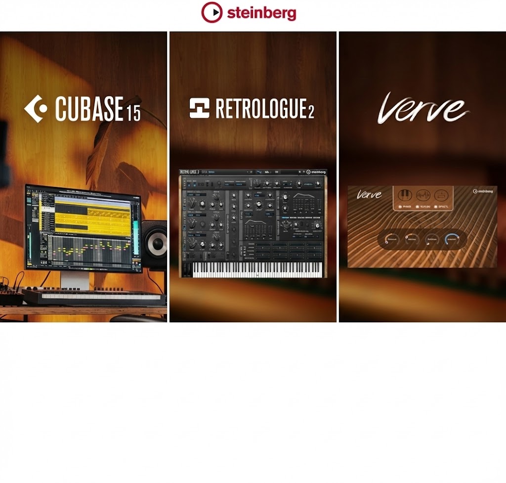 Steinberg Cubase 15 LE + Retrologue 2 + Verve Piano Bundle